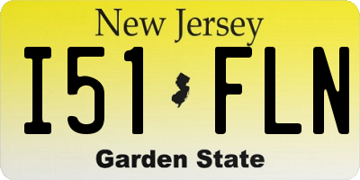 NJ license plate I51FLN