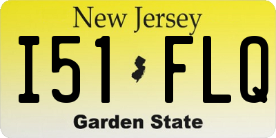 NJ license plate I51FLQ