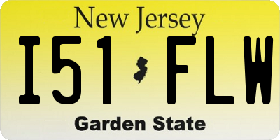 NJ license plate I51FLW