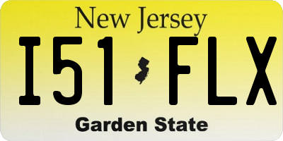 NJ license plate I51FLX