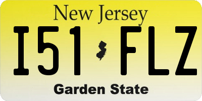 NJ license plate I51FLZ