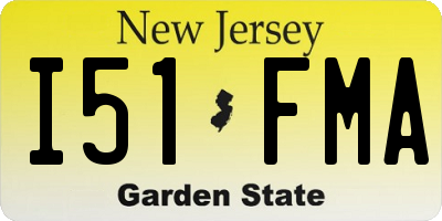 NJ license plate I51FMA