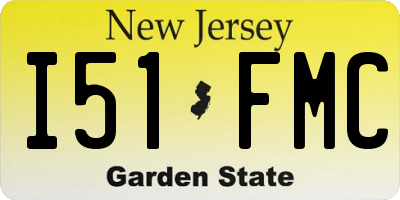 NJ license plate I51FMC