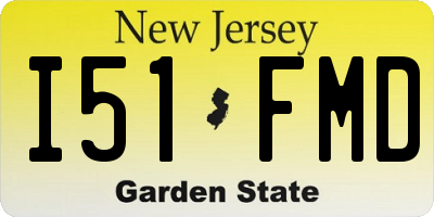 NJ license plate I51FMD