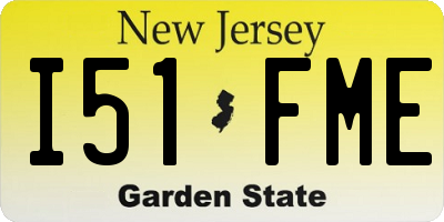 NJ license plate I51FME