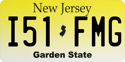 NJ license plate I51FMG