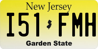 NJ license plate I51FMH