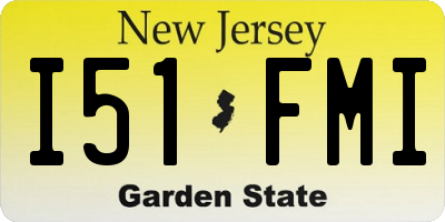 NJ license plate I51FMI