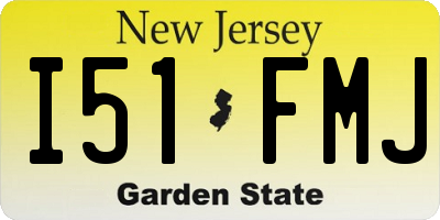 NJ license plate I51FMJ