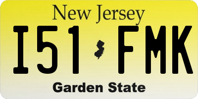 NJ license plate I51FMK