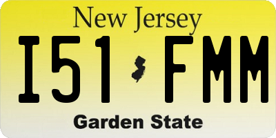 NJ license plate I51FMM