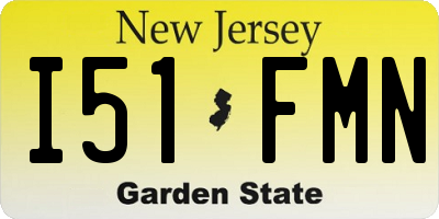 NJ license plate I51FMN