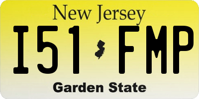 NJ license plate I51FMP