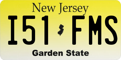 NJ license plate I51FMS