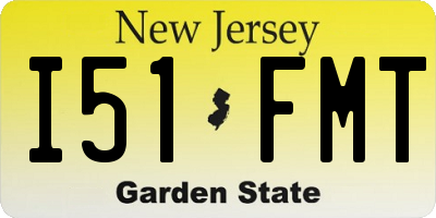 NJ license plate I51FMT