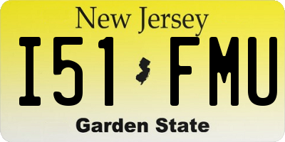 NJ license plate I51FMU