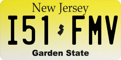 NJ license plate I51FMV