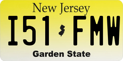 NJ license plate I51FMW