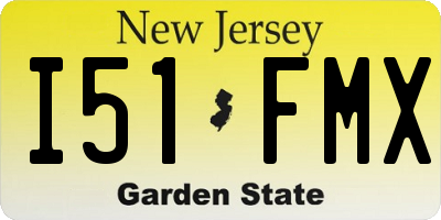 NJ license plate I51FMX
