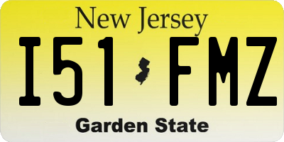 NJ license plate I51FMZ