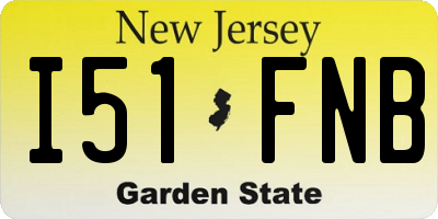 NJ license plate I51FNB