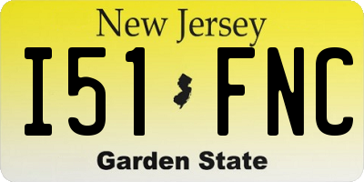 NJ license plate I51FNC