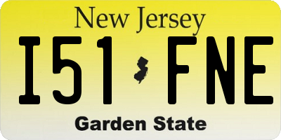 NJ license plate I51FNE