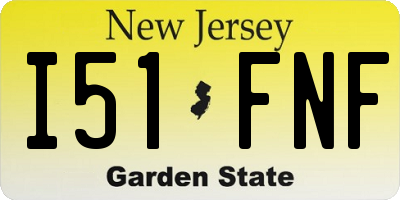 NJ license plate I51FNF