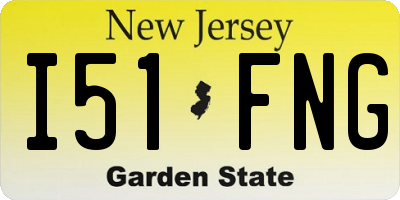 NJ license plate I51FNG