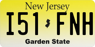 NJ license plate I51FNH