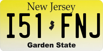 NJ license plate I51FNJ