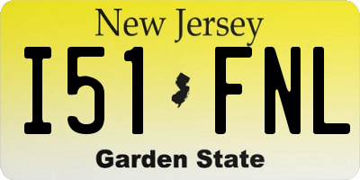 NJ license plate I51FNL