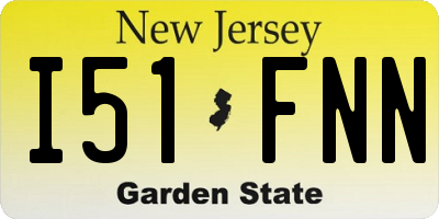 NJ license plate I51FNN
