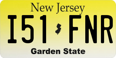 NJ license plate I51FNR