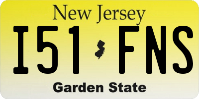 NJ license plate I51FNS