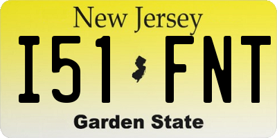 NJ license plate I51FNT