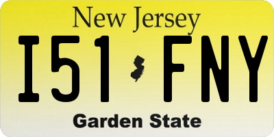 NJ license plate I51FNY