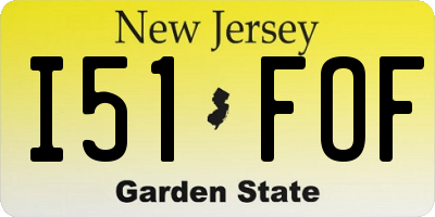 NJ license plate I51FOF