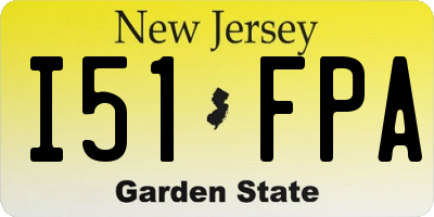 NJ license plate I51FPA