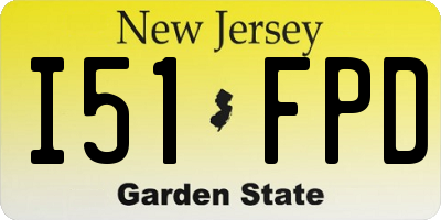 NJ license plate I51FPD