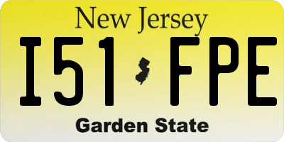 NJ license plate I51FPE