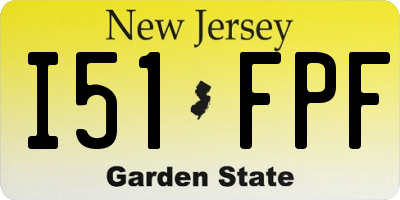 NJ license plate I51FPF