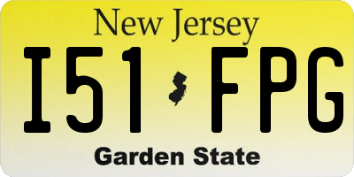NJ license plate I51FPG