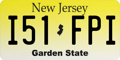 NJ license plate I51FPI