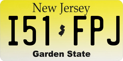 NJ license plate I51FPJ