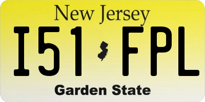 NJ license plate I51FPL