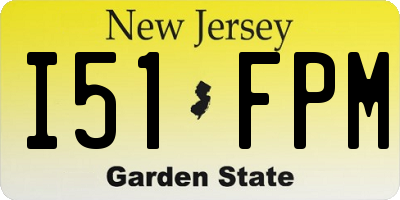 NJ license plate I51FPM