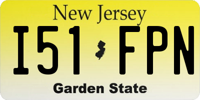 NJ license plate I51FPN