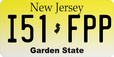 NJ license plate I51FPP