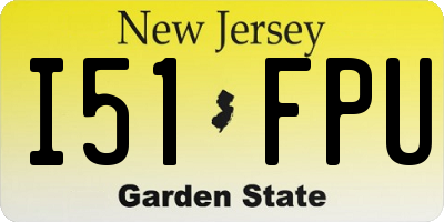 NJ license plate I51FPU